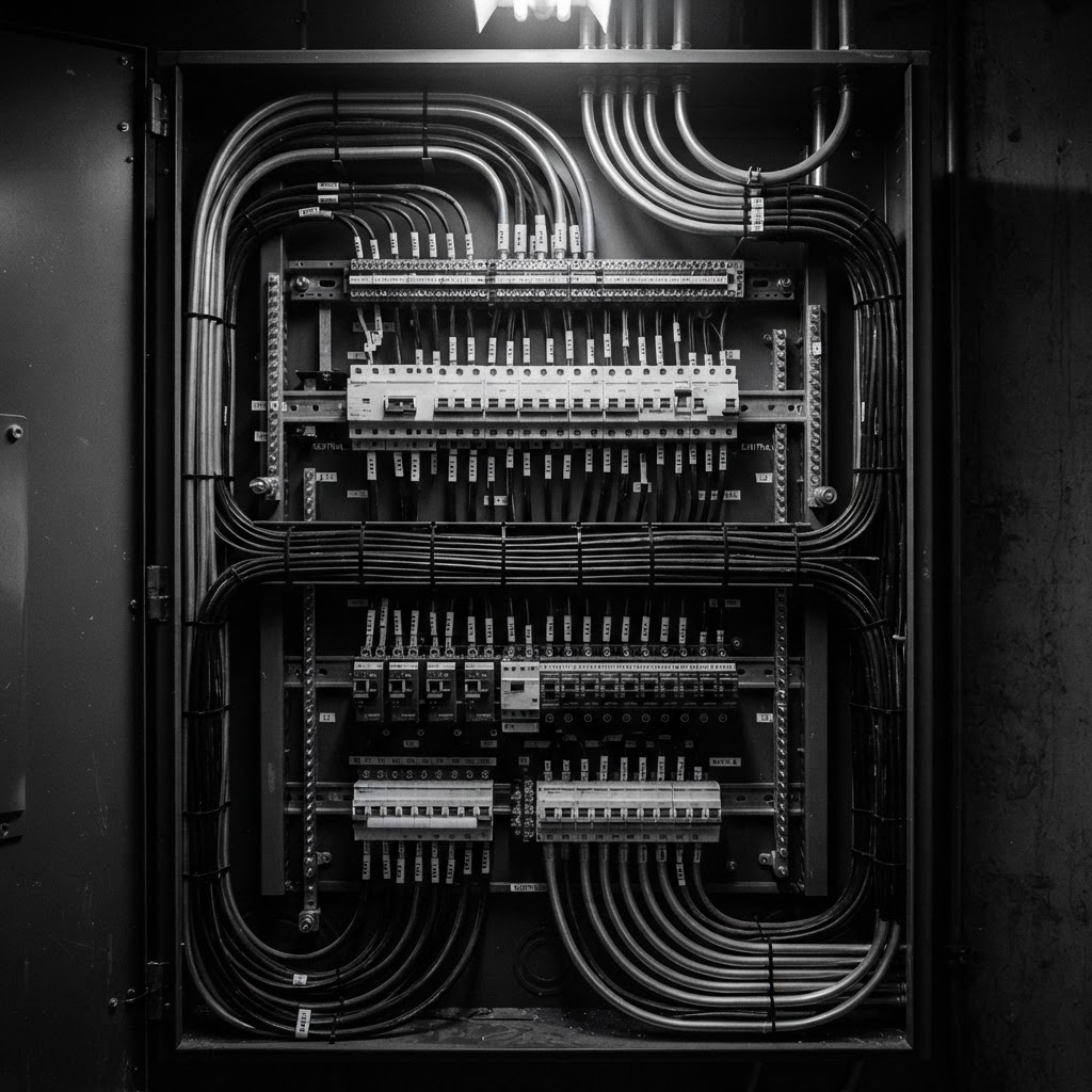 Precision-wired electrical switchboard